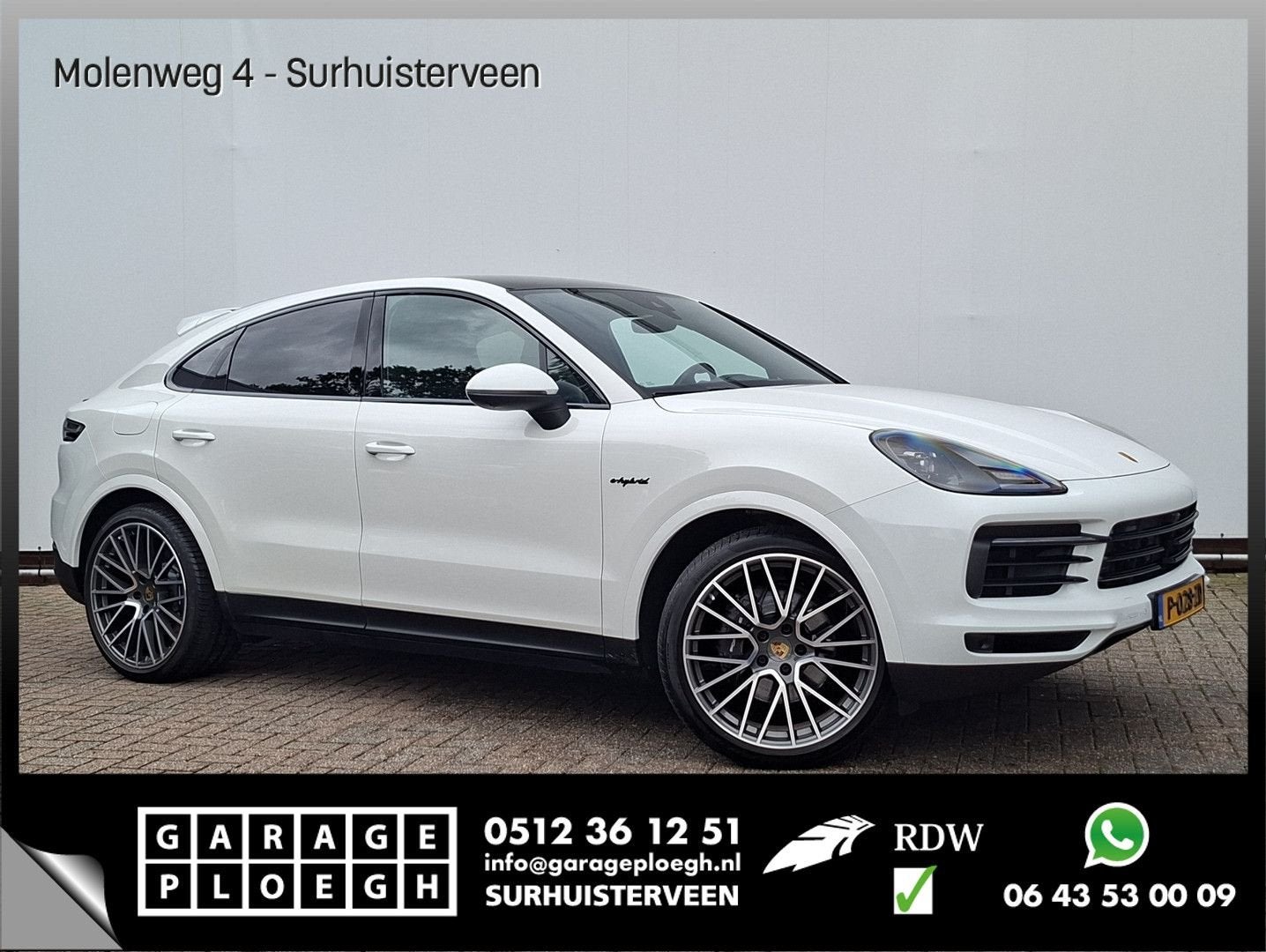Porsche Cayenne Coupé 3.0 E-Hybrid Pano Trekhaak(3500) 360°, Automaat, Cayenne, 76 g/km, Wit