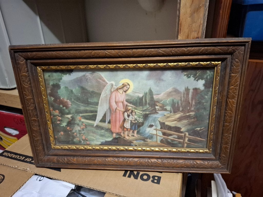 2 kaders met godsdienstig tafereel, Ophalen