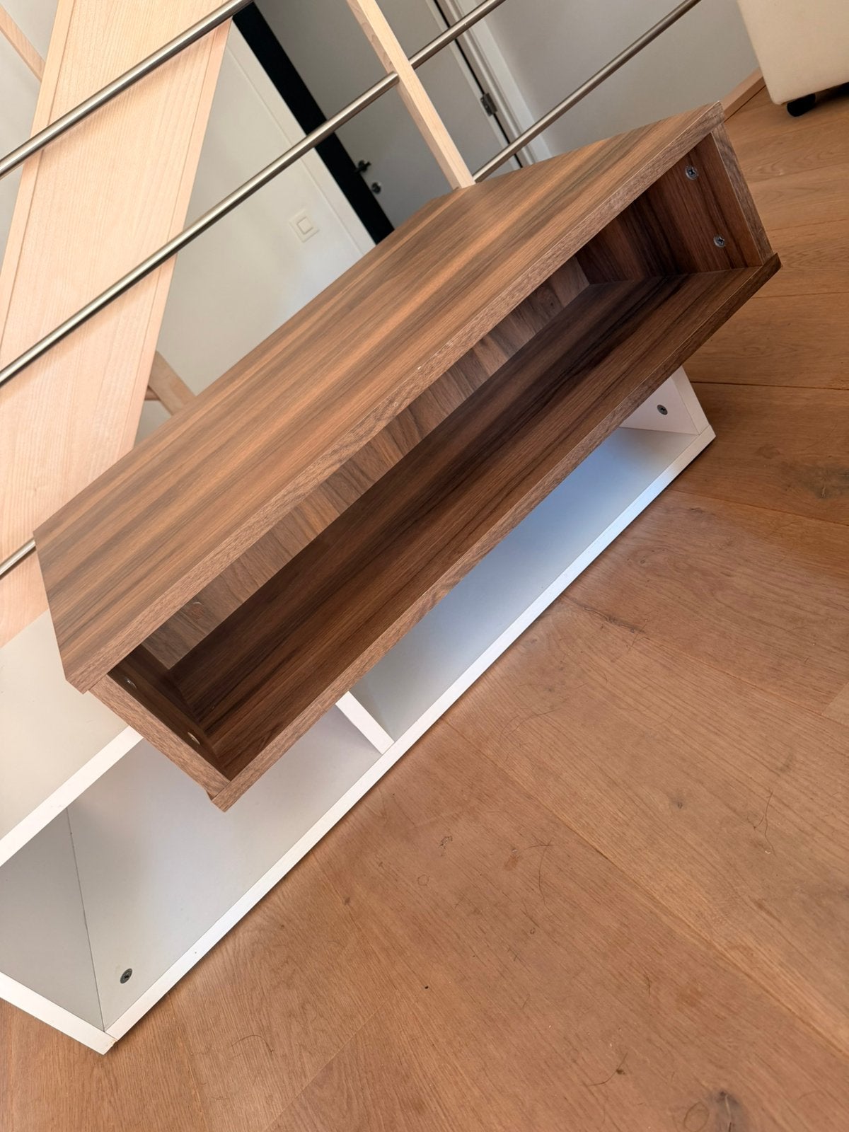 Salontafel hout wit/bruin, Huis en Inrichting, Ophalen, Zo goed als nieuw