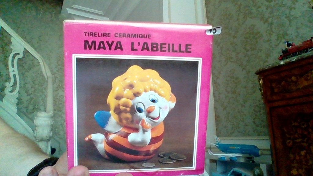 Tirelire ceramique maya l'abeille 1978, Enlèvement