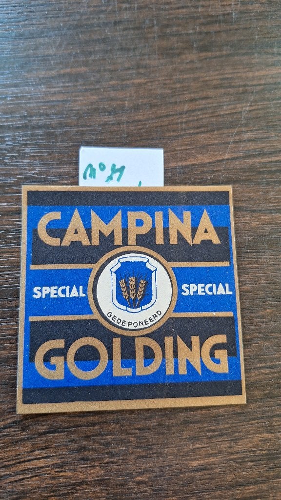 etiket Campina Golding (nr21), Ophalen, Zo goed als nieuw, Overige typen, Overige merken