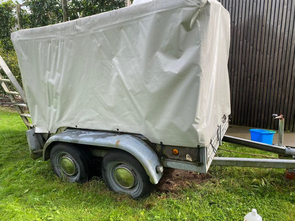 Geremde aanhangwagen met elektrische katrol, Auto diversen, Ophalen, Gebruikt