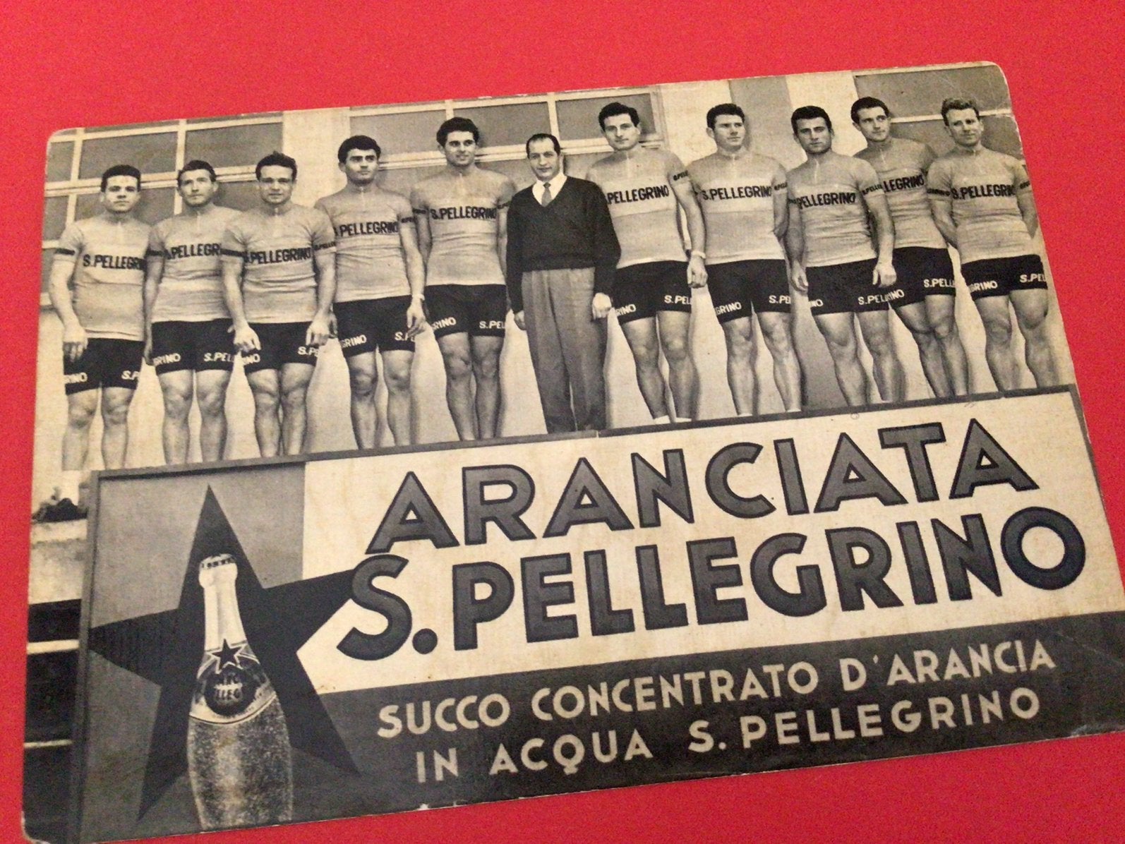 wielerkaart 1957 team san pellegrino gino bartali, Envoi, Comme neuf