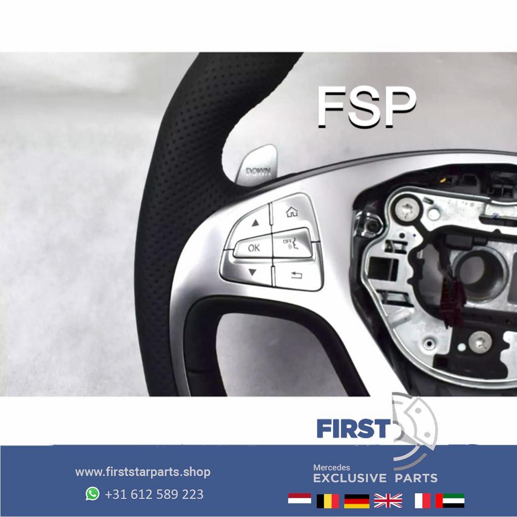 W222 C217 A217 S KLASSE AMG STUUR 2013-2020 ZWART STUURWIEL, Utilisé, -, -, Enlèvement ou Envoi