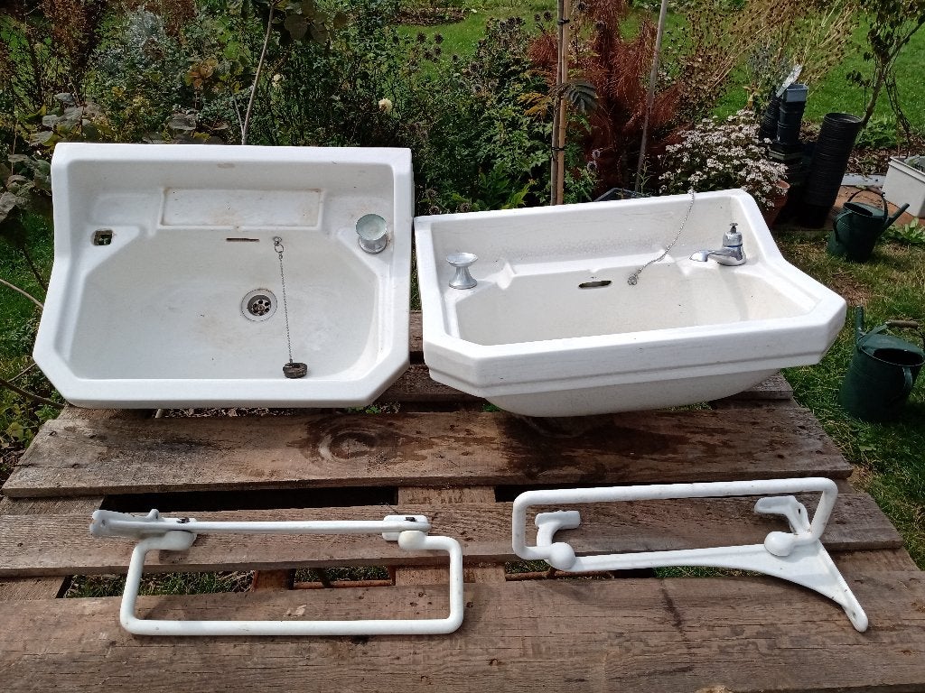 2 lavabo's, Ophalen, Gebruikt, Wasbak of Wastafel