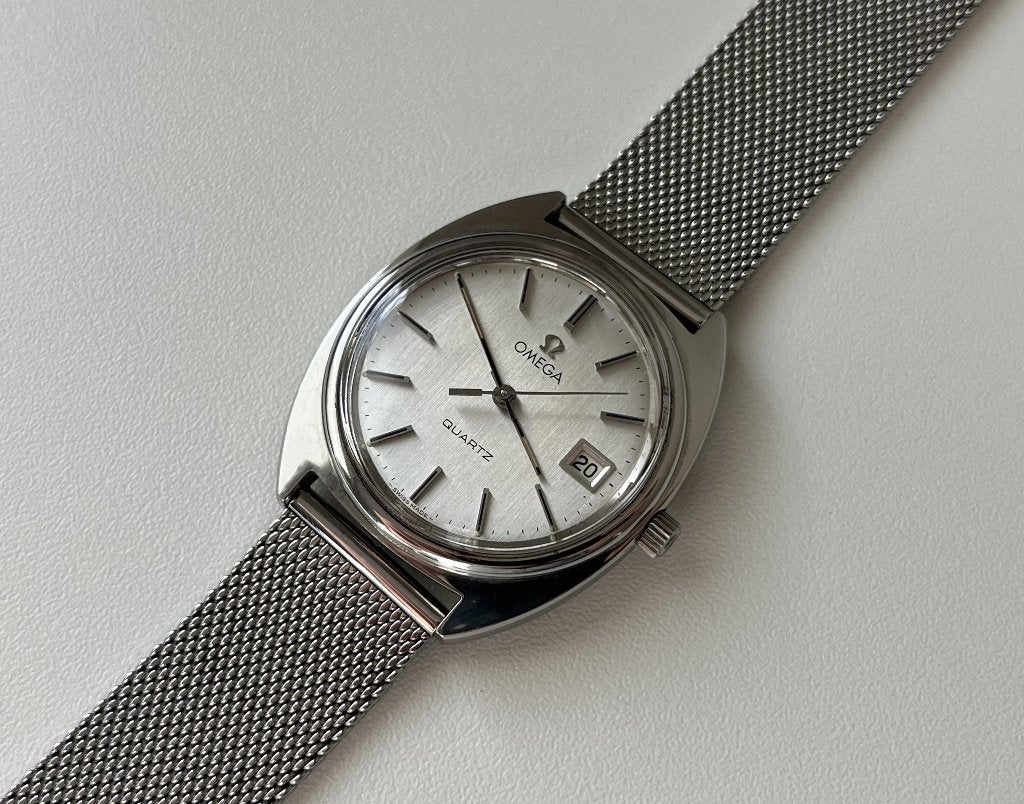 Omega - Quartz - 196.0121 - Cal. 1370 (années 1970), Montre-bracelet, Enlèvement ou Envoi, Acier, Utilisé