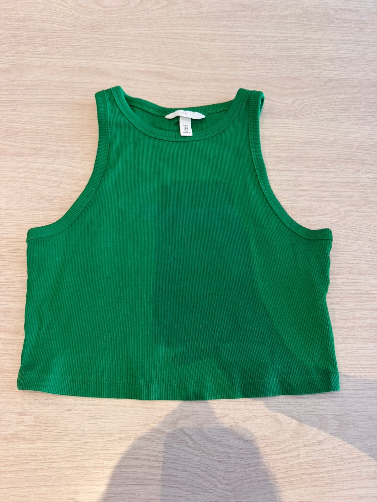 Groene crop top, Maat 38/40 (M), Ophalen of Verzenden, Zo goed als nieuw, Zonder mouw