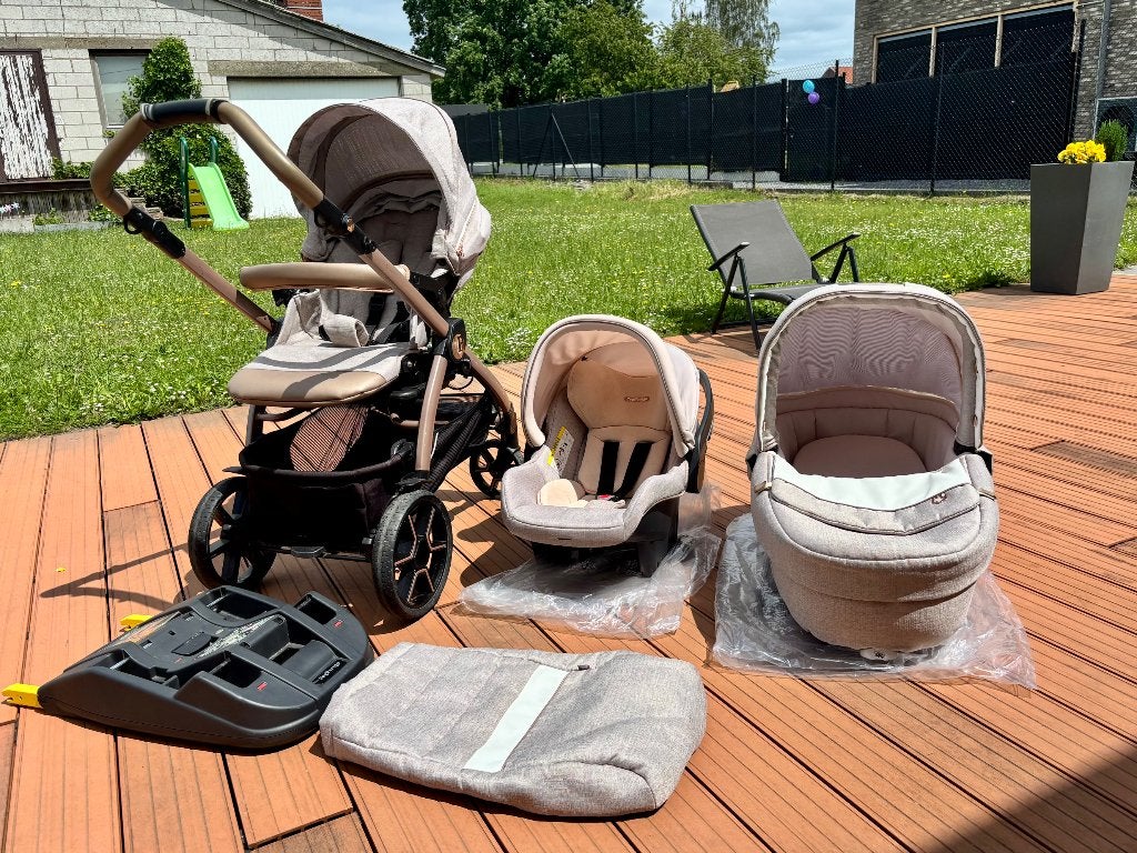 PEG PEREGO ensemble poussette siègeauto nacelle base isofix, Enfants & Bébés, Poussettes & Combinaisons, Comme neuf, Poussette