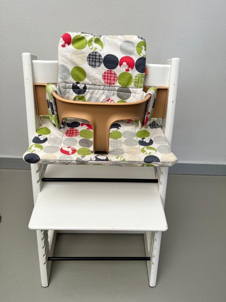 Stokke TrippTrapp trip trap met babyset en kussenset, Ophalen, Gebruikt, Meegroeistoel, Aanschuifbaar