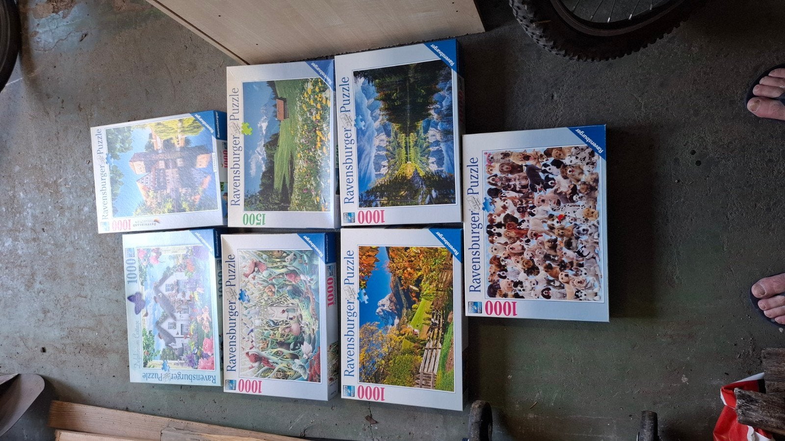 7 puzzels 1000stuks ravensburger, Ophalen
