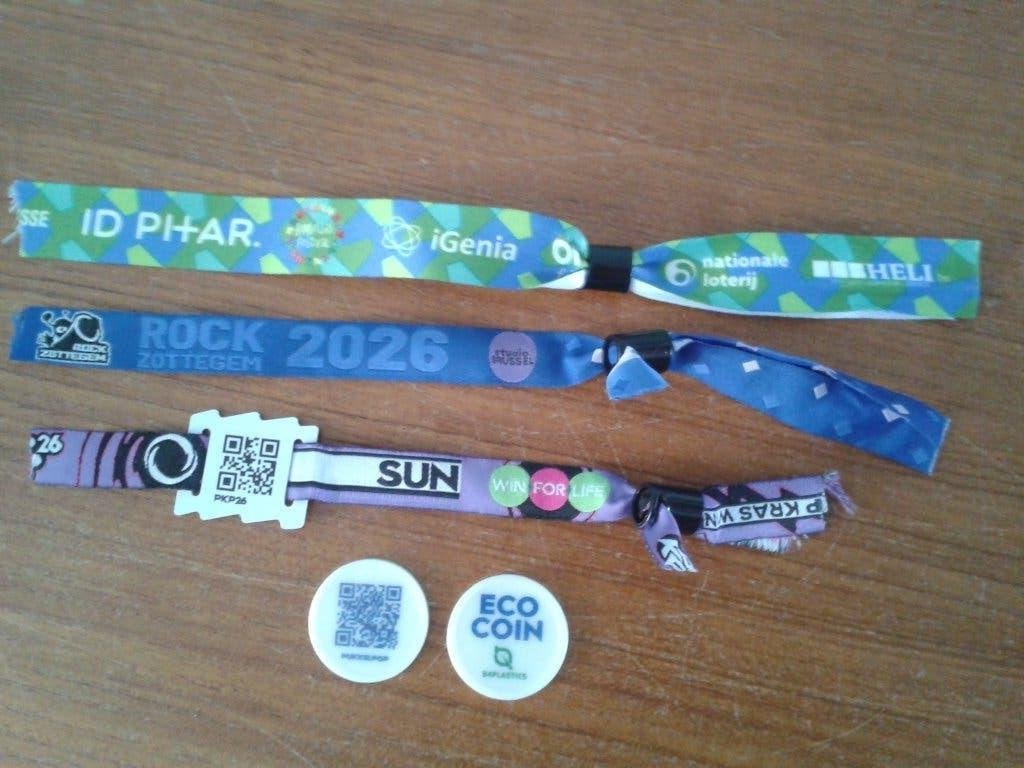 3x festivalbandjes, Verzamelen, Ophalen of Verzenden, Gebruikt