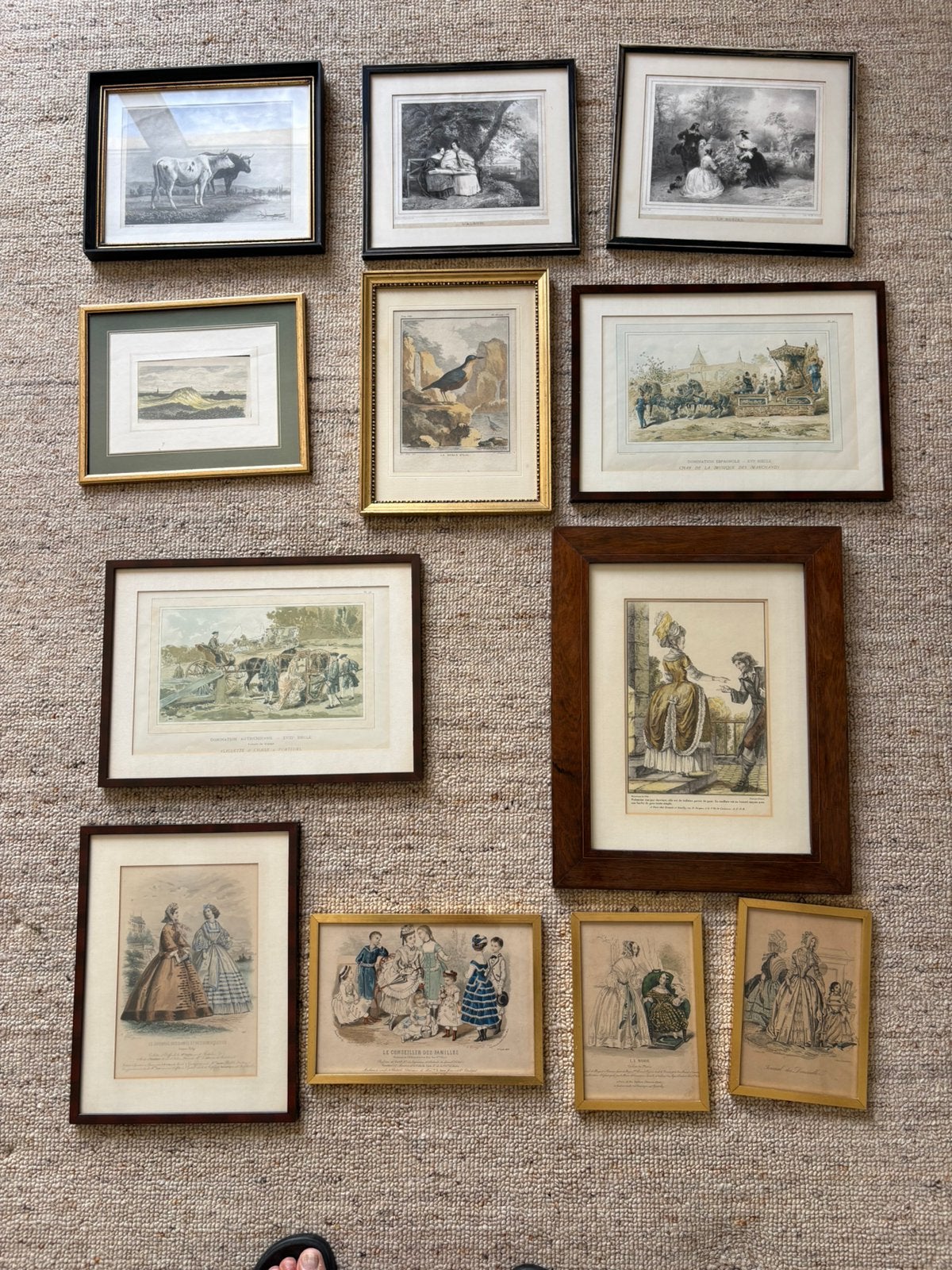 Lot decoratieve stukken, Antiek en Kunst, Kunst | Tekeningen en Fotografie, Ophalen