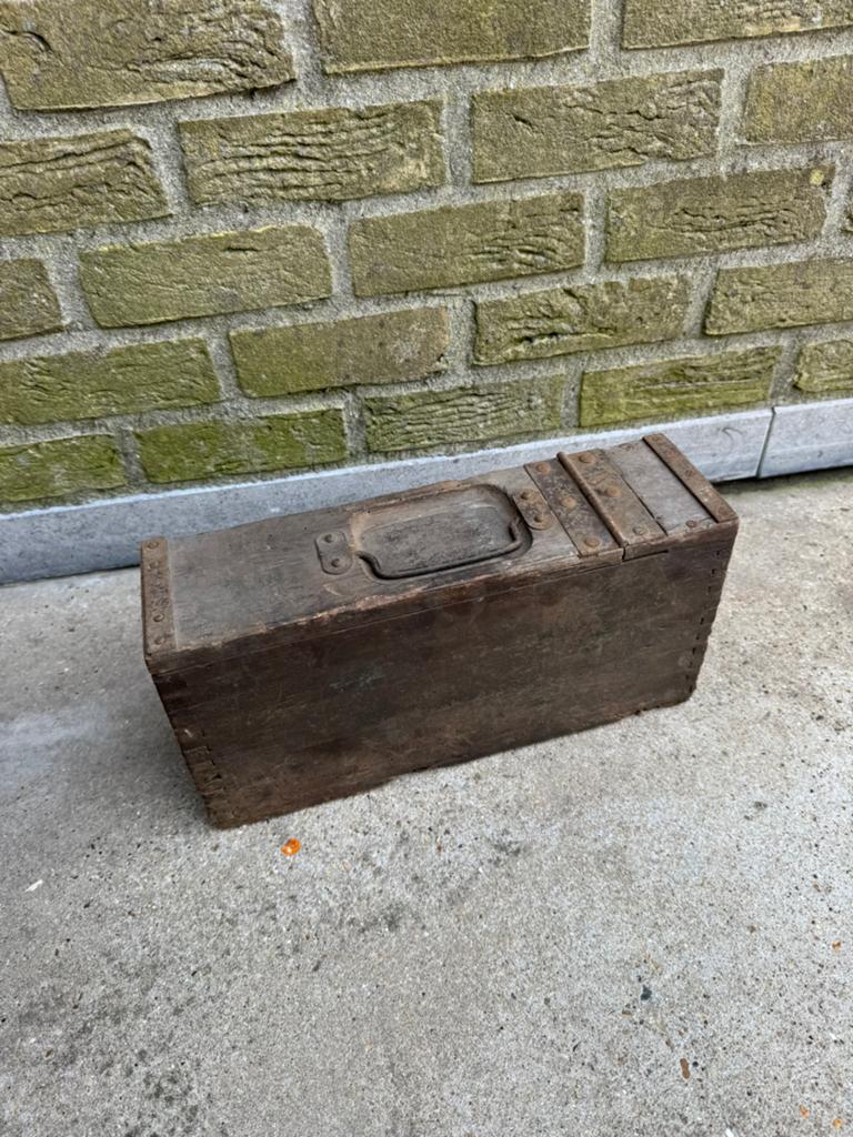 WW1 caisse MG en bois Allemand, Collections, Objets militaires | Général, Enlèvement ou Envoi