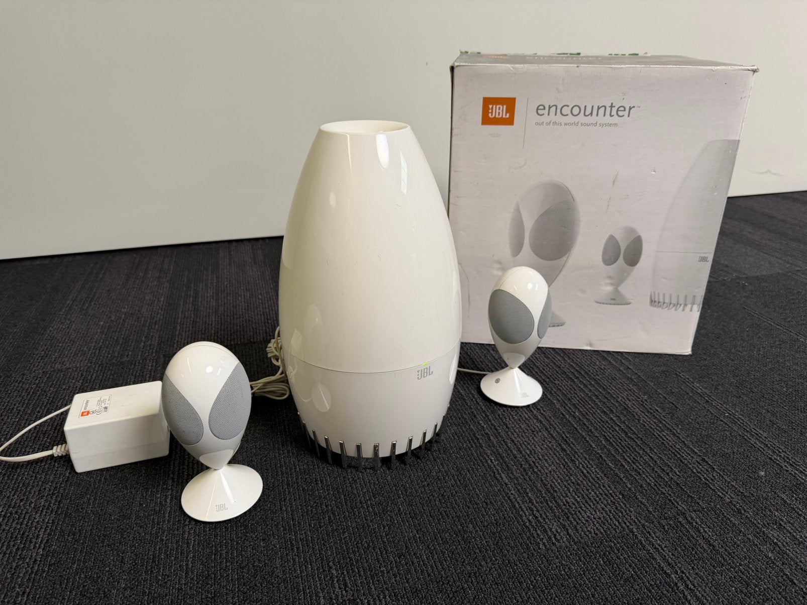 JBL Encounter 2.1 speakerset wit, Gebruikt, JBL, Ophalen of Verzenden, Minder dan 60 watt