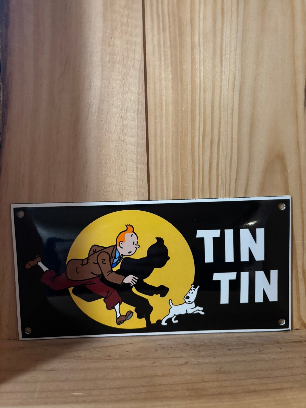 Plaque émaillée tintin, Collections, Enlèvement ou Envoi, Comme neuf