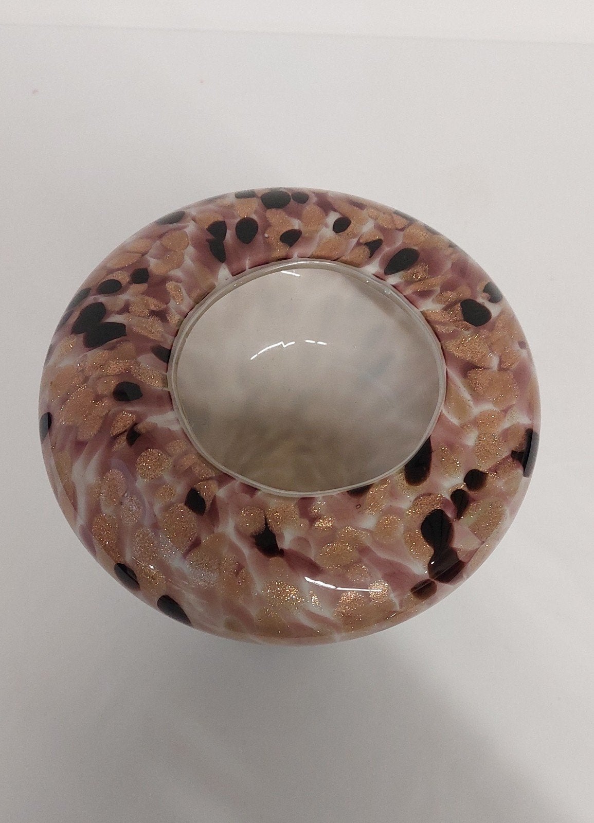design vaas glas, Meerkleurig, Ophalen of Verzenden, 20 cm, Glas