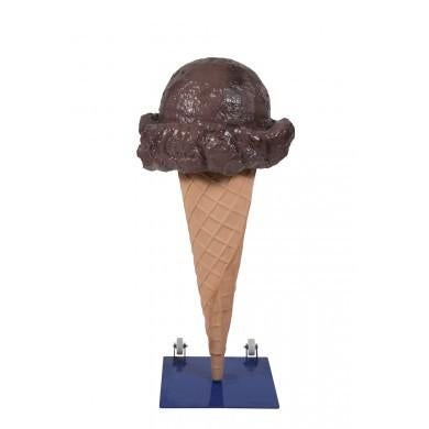 IJsje verrijdbaar 160 cm - bol ijs choco schepijs polyester