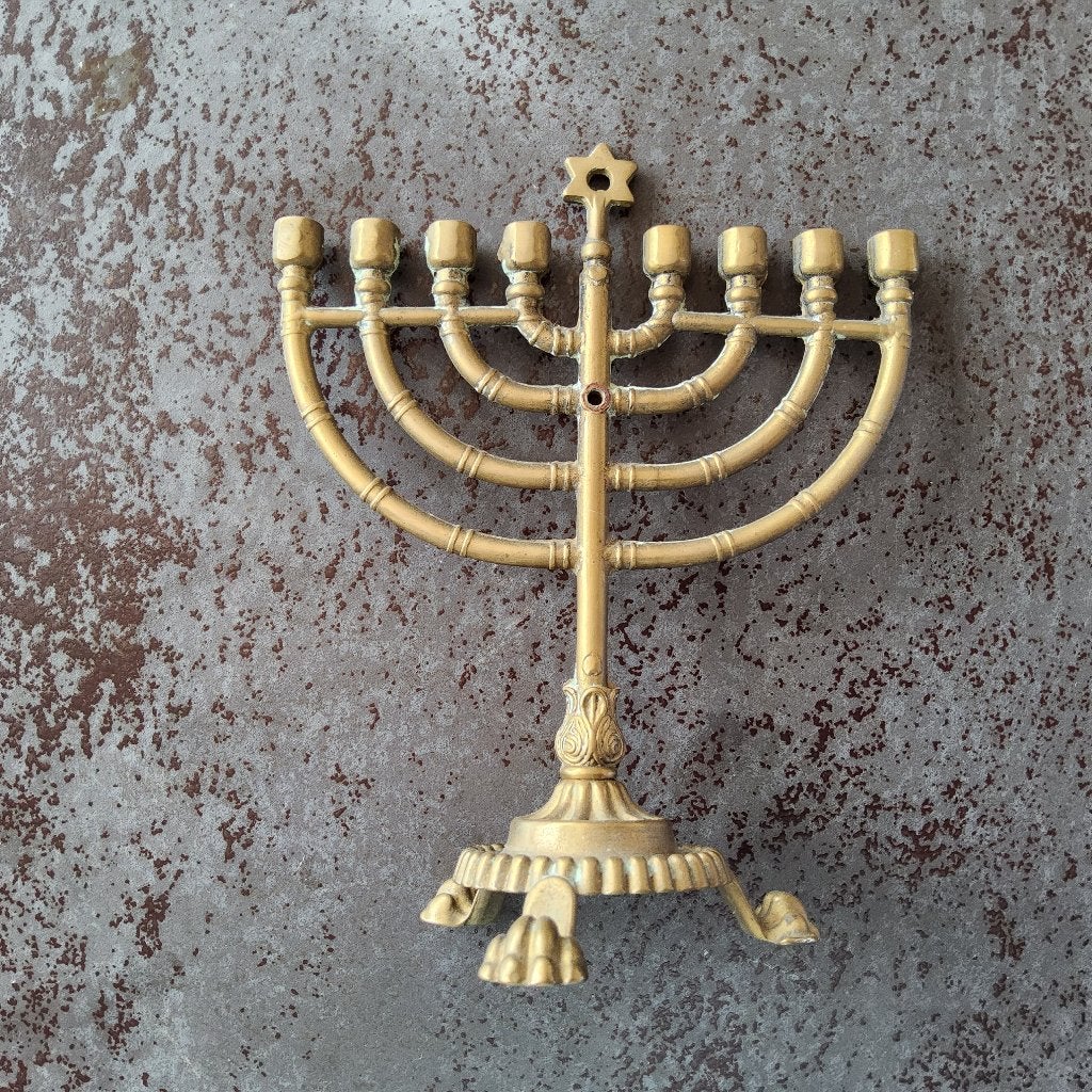 Joodse kandelaar in brons, Ophalen of Verzenden, Koper of Brons