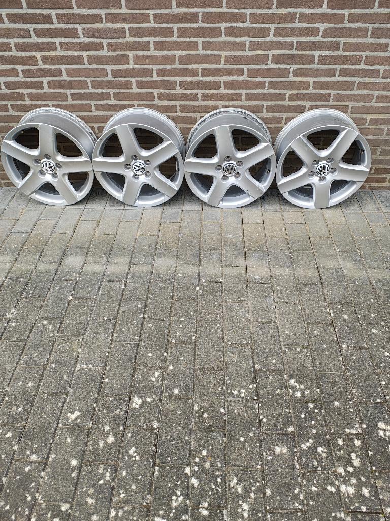 Set alu velgen origineel VW 17” 5x112, Auto-onderdelen, Banden en Velgen, Ophalen, Gebruikt, Velg(en), 17 inch