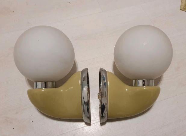 vintage set wandlampen  Colani space age moosgrün, Enlèvement, Maison et Meubles