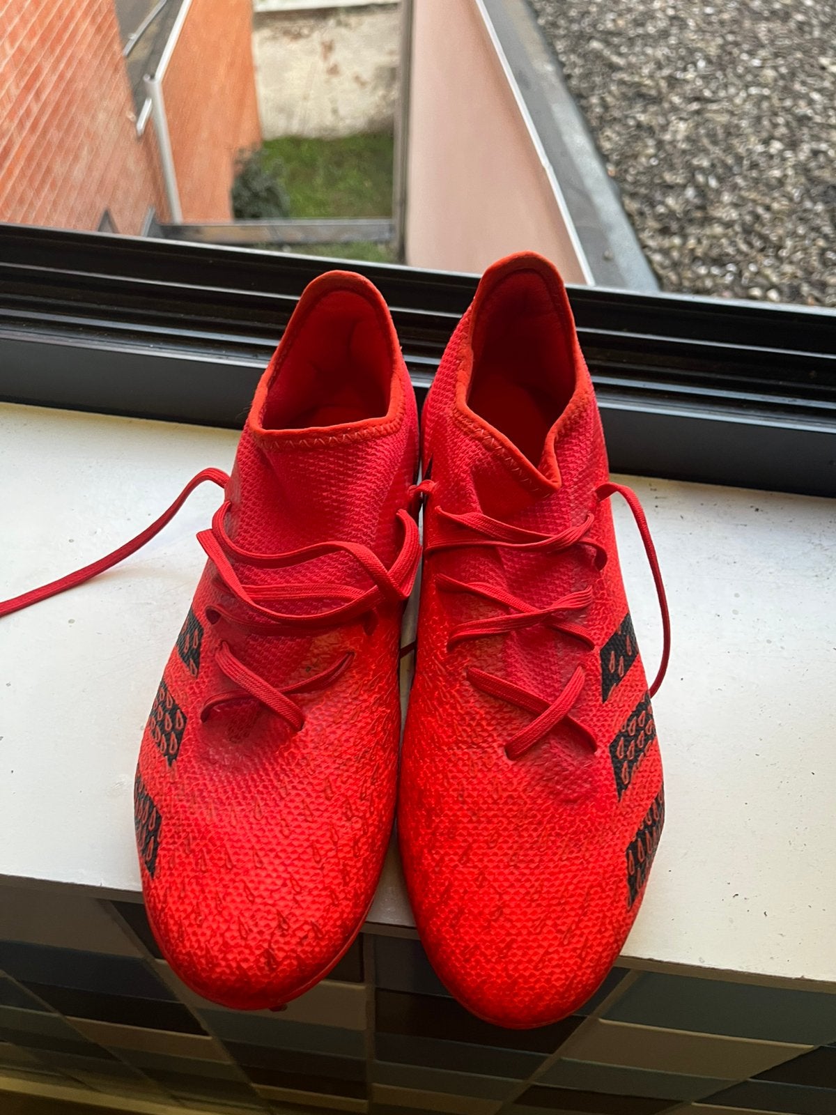 Rode addidas predator voetbalschoenen, Ophalen, Zo goed als nieuw, Schoenen