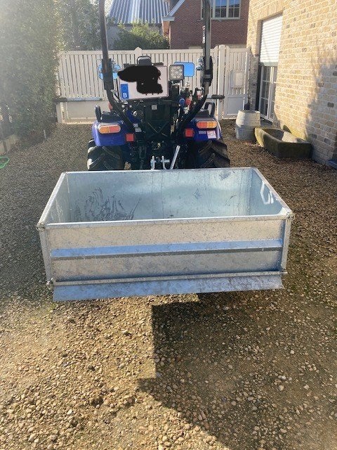 te koop : grondbak / transportbak voor minitractor, Ophalen