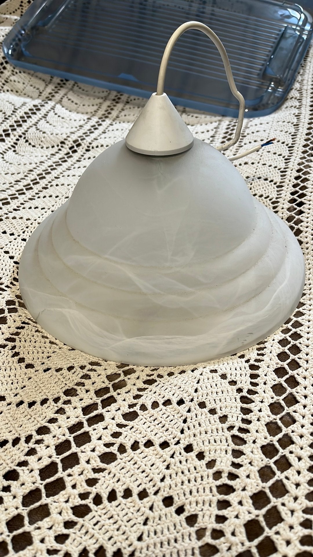 Lampe suspendue en verre, Enlèvement, Utilisé, Verre