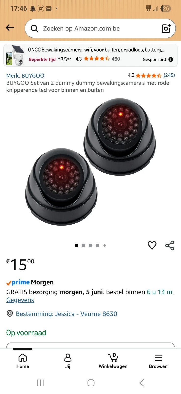 Dummy camera´s 2stuks10€, Ophalen of Verzenden