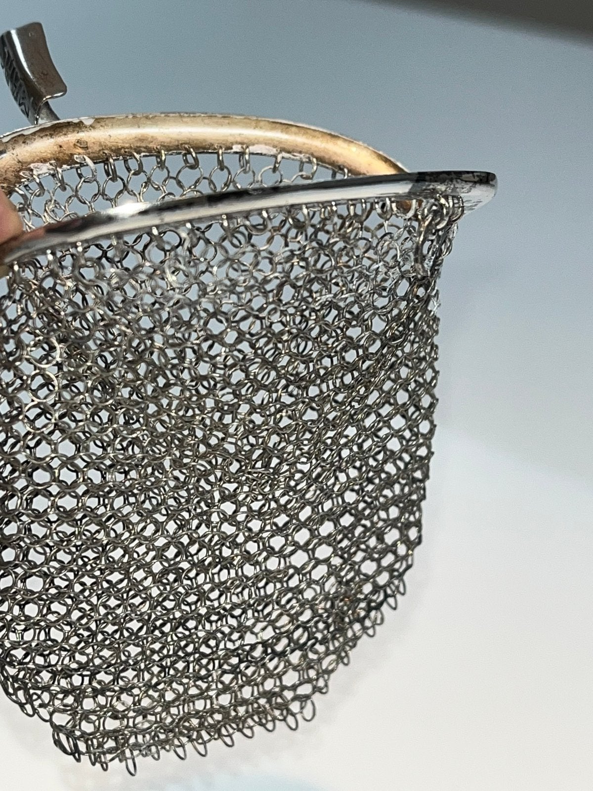 XIX°E. geldbeurs maille geweven zilver keurmerk portemonnaie, Antiek en Kunst, Ophalen of Verzenden, Zilver