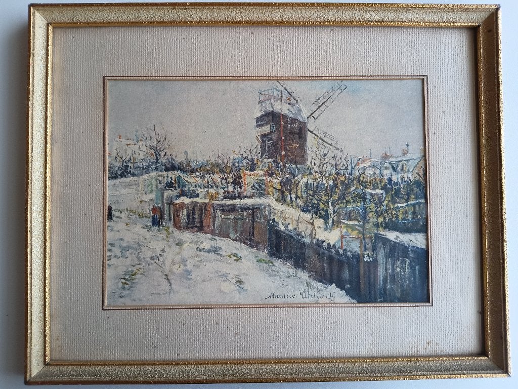 Schilderij/gravure, Antiek en Kunst, Ophalen, Impressionistisch, Landschap, Achter glas