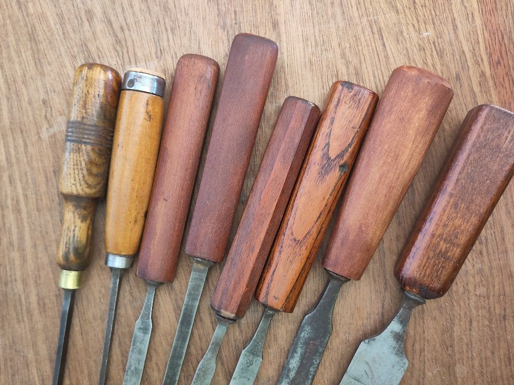 Set van 8 beitels, Doe-het-zelf en Bouw, Gereedschap | Handgereedschap, Ophalen of Verzenden, Zo goed als nieuw, Beitel