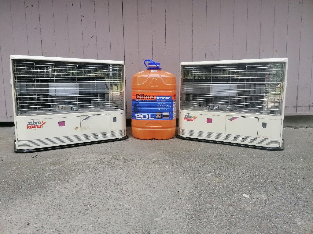 Lot Zibro Kamin. 2st+20L, samen: € 160, Huis en Inrichting, Kachels, Ophalen, Gebruikt, Overige brandstoffen, Petroleumkachel