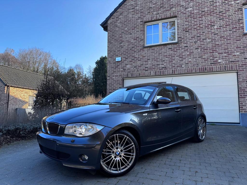 Pack BMW 120i M - cuir - toit ouvert - 1er propriétaire, Autos, Cuir, Argent ou Gris, Achat, Boîte manuelle