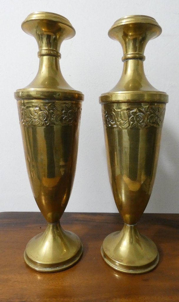 2x Vaas Art Nouveau of Jugendstil [1509], Enlèvement ou Envoi