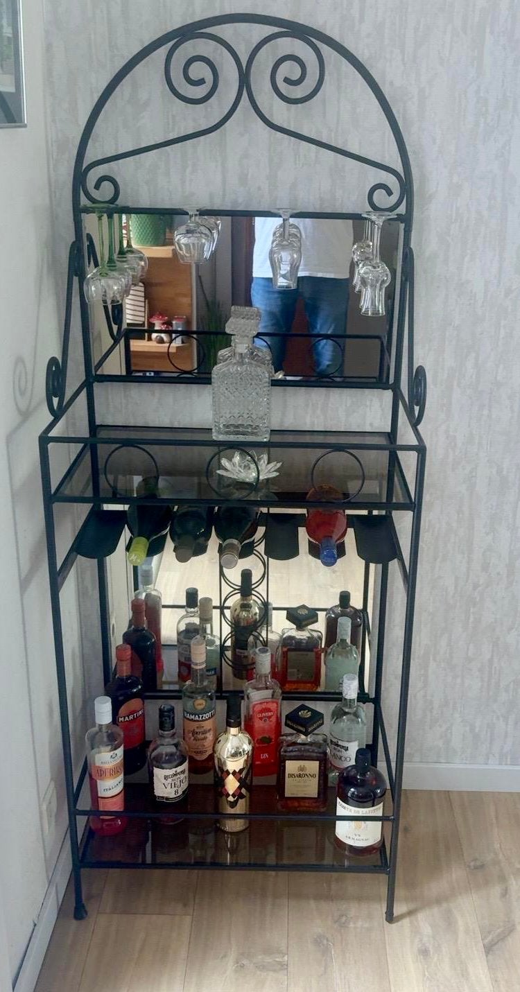 Meuble bar en fer forge, Enlèvement, Comme neuf