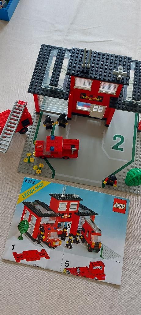 LEGO Vintage Brandweer kazerne 6382 + instructieboekje, Kinderen en Baby's, Speelgoed | Duplo en Lego, Gebruikt, Overige thema's