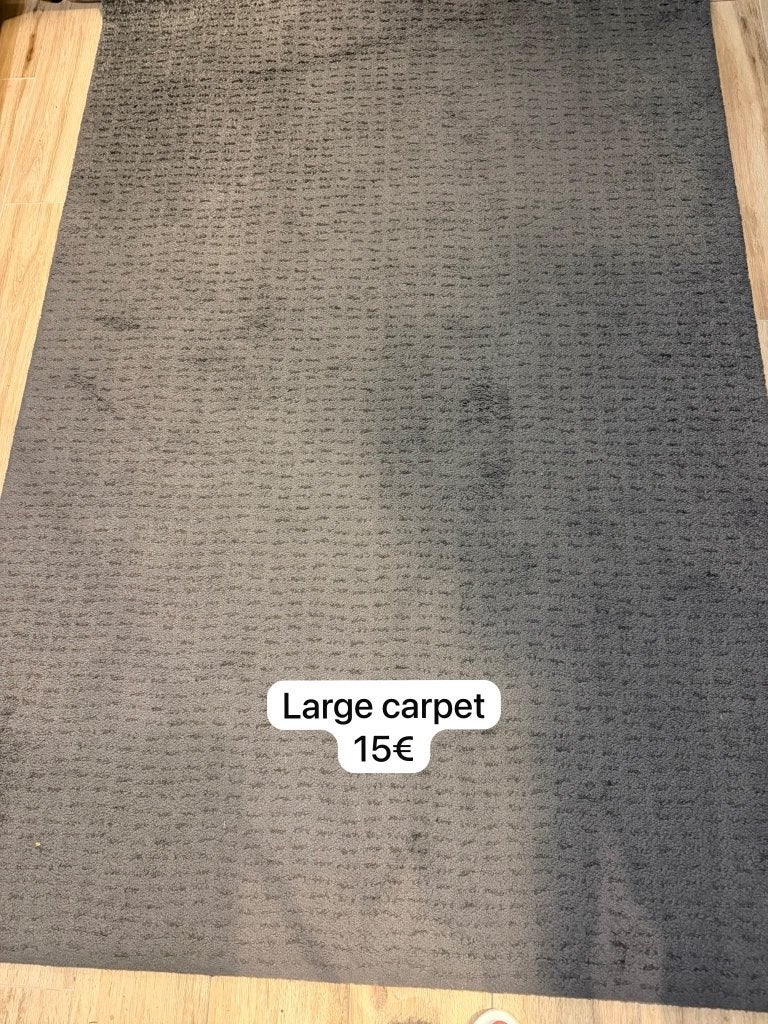 Large Grey Carpet – Excellent Condition – €15, 150 à 200 cm, Gris, 150 à 200 cm, Comme neuf