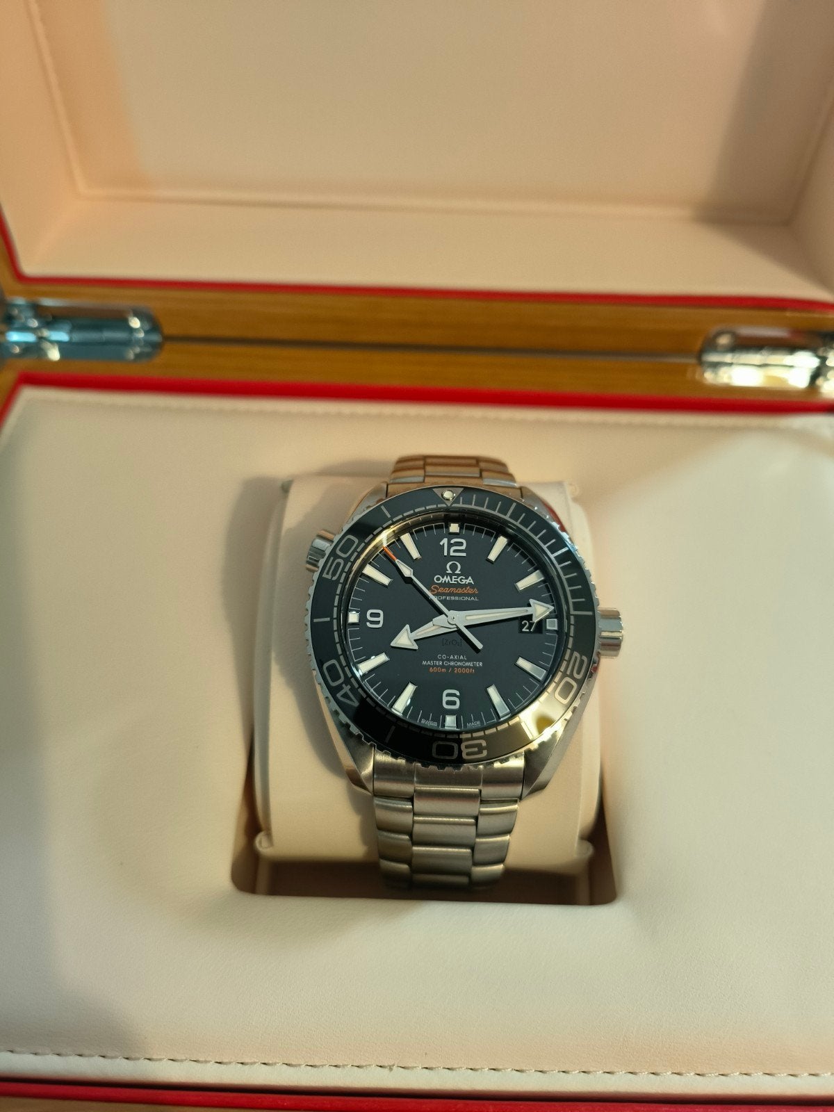 Montre Omega Seamaster Planet Ocean 43 mm, Montre-bracelet, Enlèvement ou Envoi, Acier, Utilisé