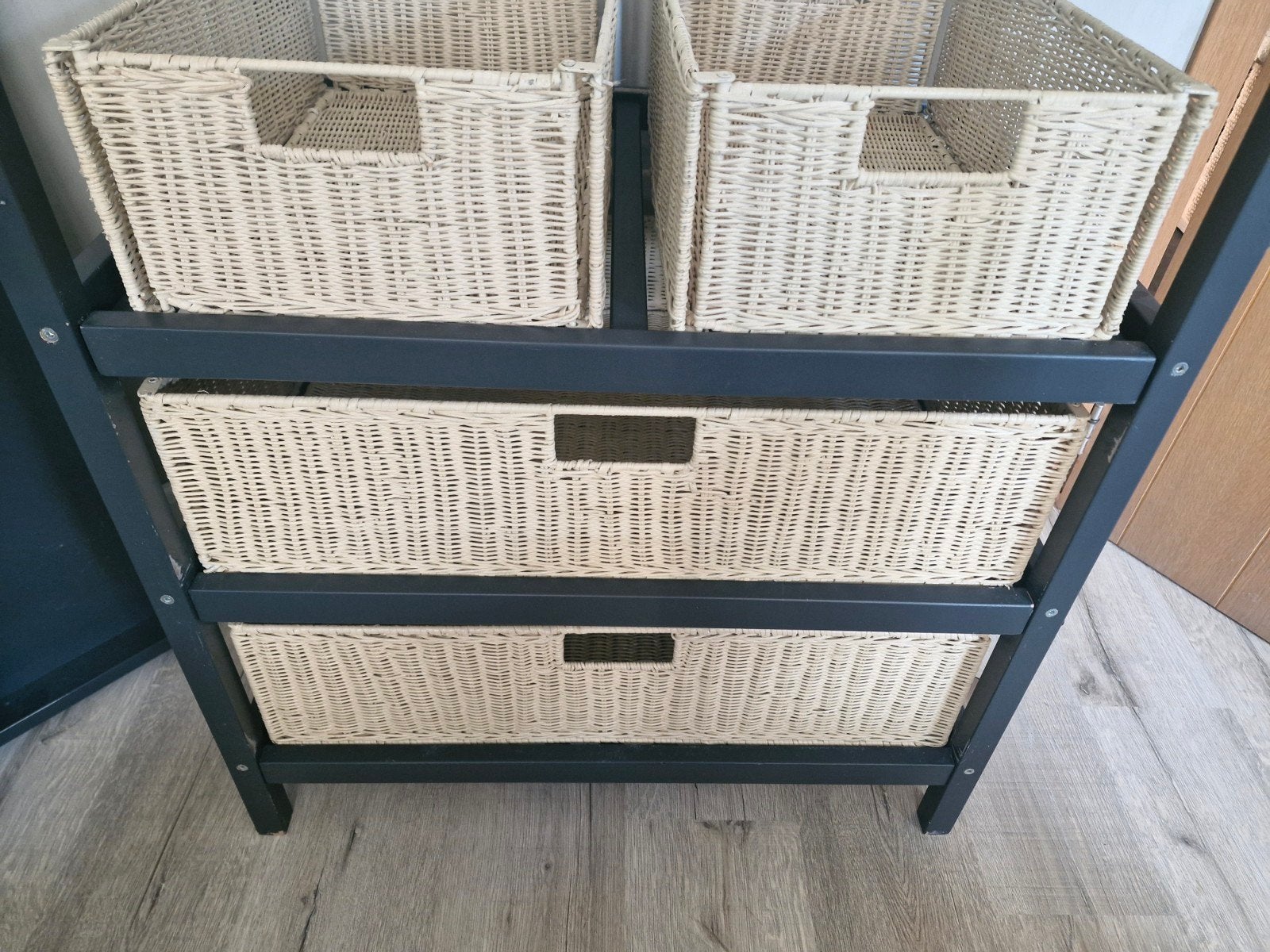 Quax set 4 gevlochten opbergladen – 2 grote + 2 smalle – vin, Kinderen en Baby's, Minder dan 75 cm, 50 tot 70 cm, Commode, Ophalen