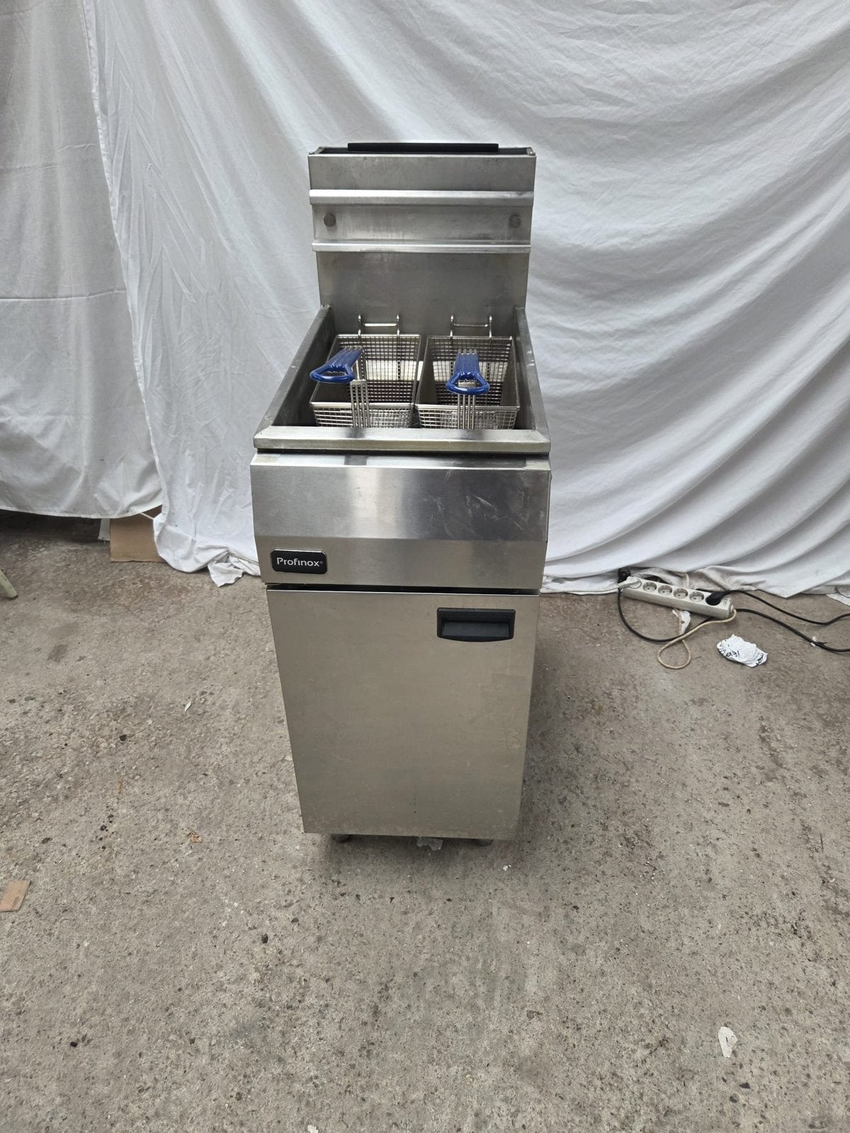 Gasfriteuse Profinox – Dubbele Friteuse, Elektronische apparatuur, Frituurpannen, Ophalen of Verzenden, Zo goed als nieuw