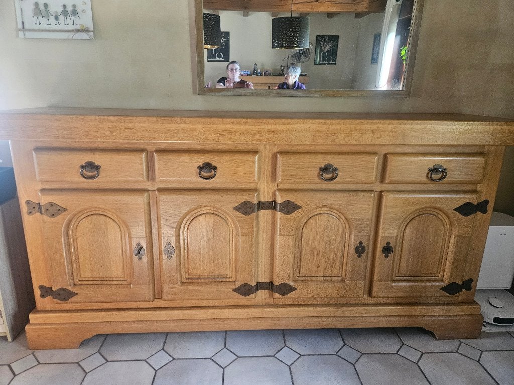 Salle a manger en chêne, Enlèvement, Utilisé, 6 à 8 chaises