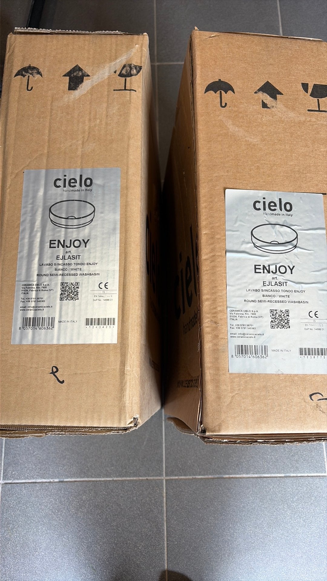 Waskom half opbouw cielo enjoy - ejlasit, Computers en Software, Ophalen, Nieuw