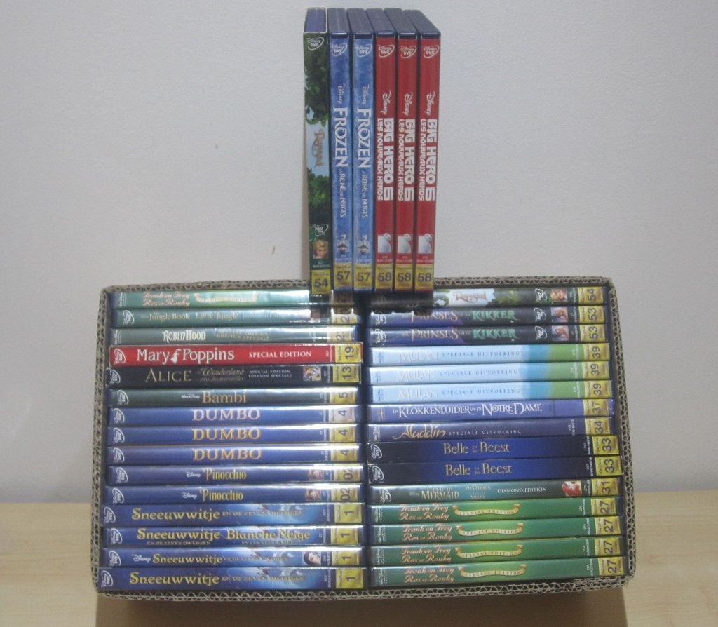 Disney DVD's met rugnummers, Alle leeftijden, Ophalen of Verzenden, Europees, Tekenfilm