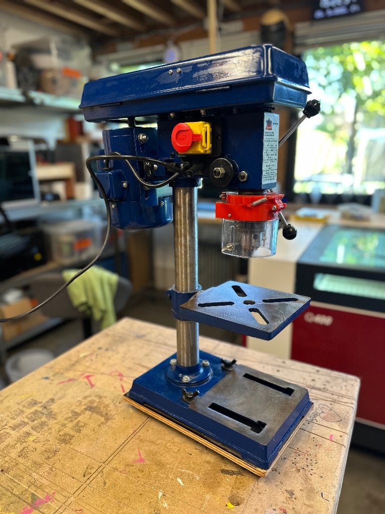 Topcraft tafelboor, kolomboor van 500W, 1,5 tot 16mm, Ophalen, Variabele snelheid, Zo goed als nieuw, Kolomboormachine