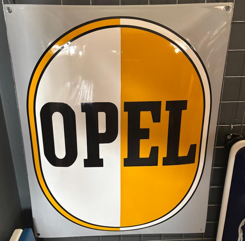 emaille reclamebord opel, Verzamelen, Merken en Reclamevoorwerpen, Ophalen of Verzenden, Nieuw, Reclamebord