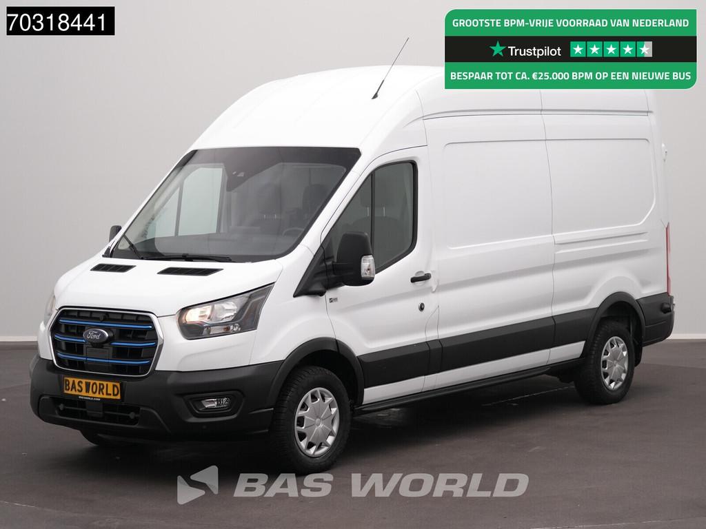 Ford e-Transit 184pk Elektrisch 68kWh 317km WLTP L3H3 Hoog D, Auto's, Bestelwagens en Lichte vracht, Automaat, Stof, Gebruikt