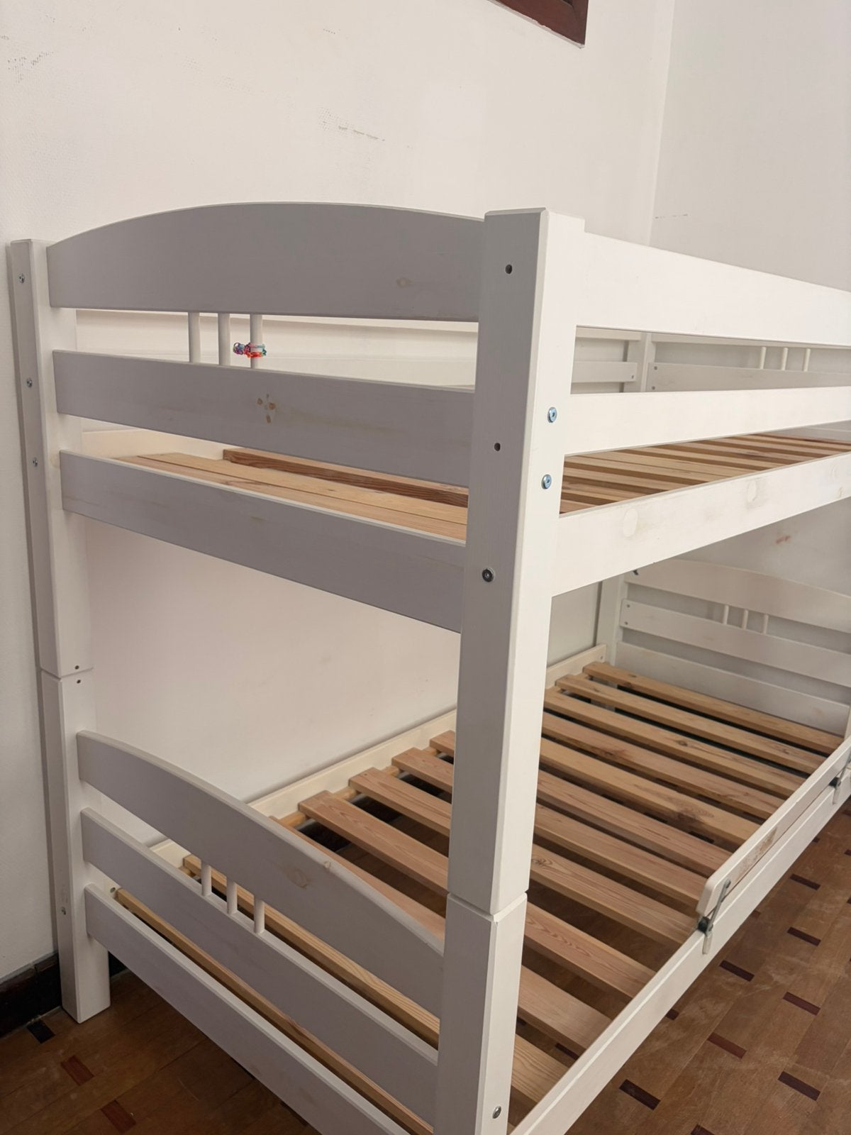 Lit superposé 90x200 en bois solide, Enlèvement, Utilisé