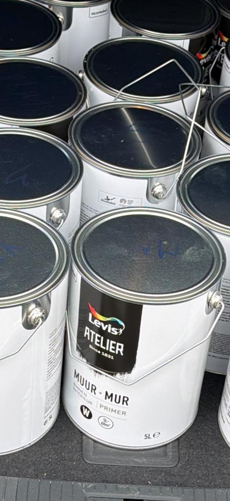 Levis Atelier - Wit Primer 5L, Doe-het-zelf en Bouw, Verf, Beits en Lak, Ophalen, Nieuw, Wit, Verf