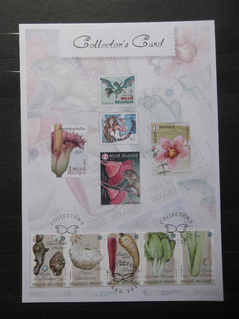 Collector’s card Marijke Meersman 2021, Postzegels en Munten, Ophalen of Verzenden, Gestempeld, 1e dag stempel