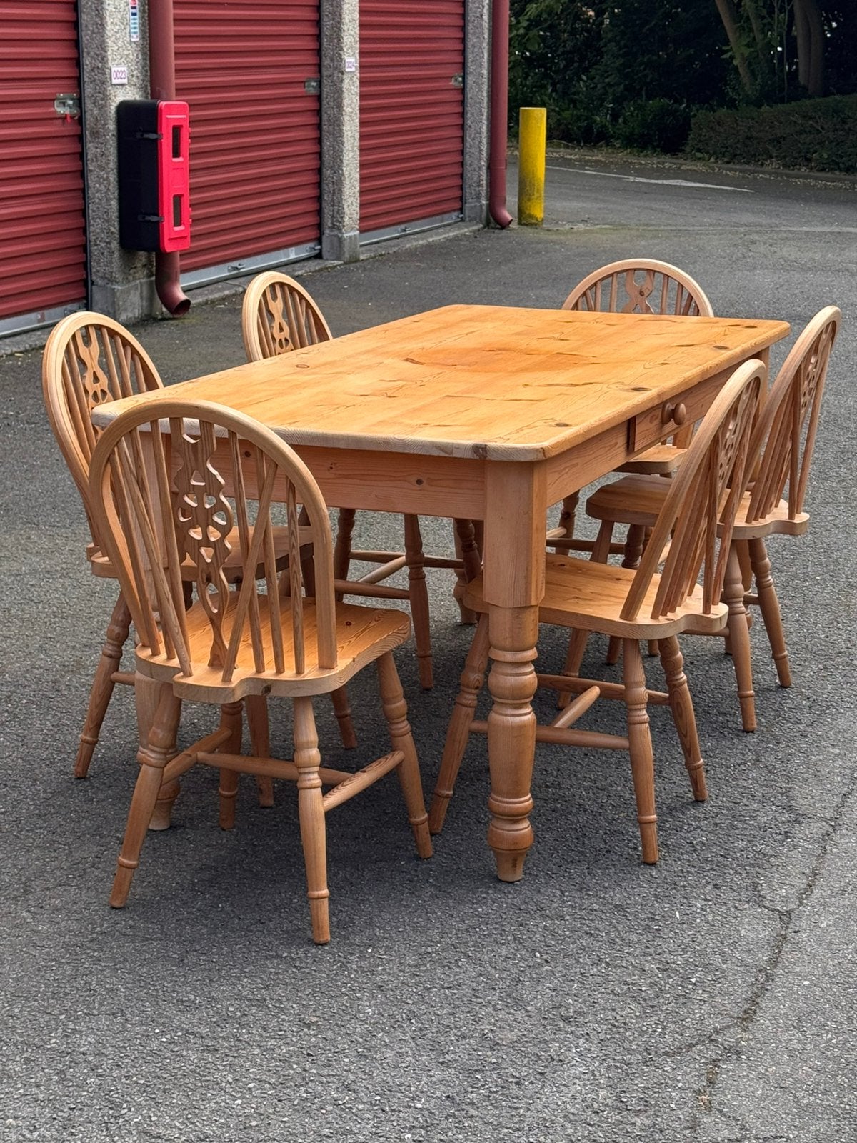 Prachtige Set van 6 Vintage Ercol stoelen met tafel, Tuin en Terras, Ophalen, Zo goed als nieuw